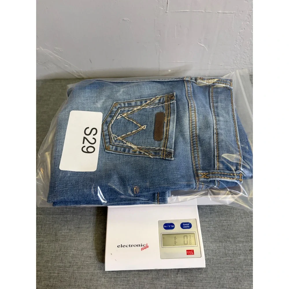 Wrangler Jeans Girls Size 14 Regular Blue Bootcut Adjustable Waist Stretch Denim